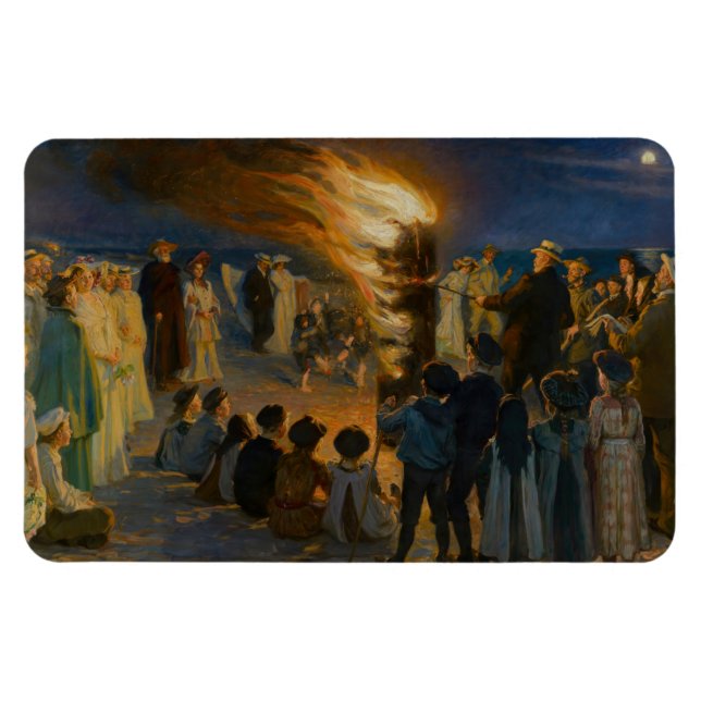 Peder Severin Kroyer - Midsommars Kväll Bonfire Magnet (Horisontell)