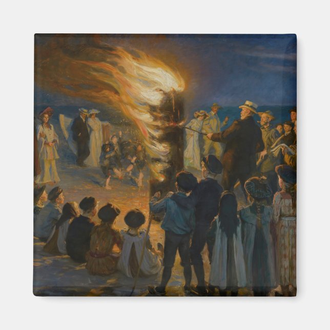 Peder Severin Kroyer - Midsommars Kväll Bonfire Magnet (Framsidan)