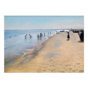 Peder Severin Kroyer - Sommardagen i Skagen-strand Fototryck