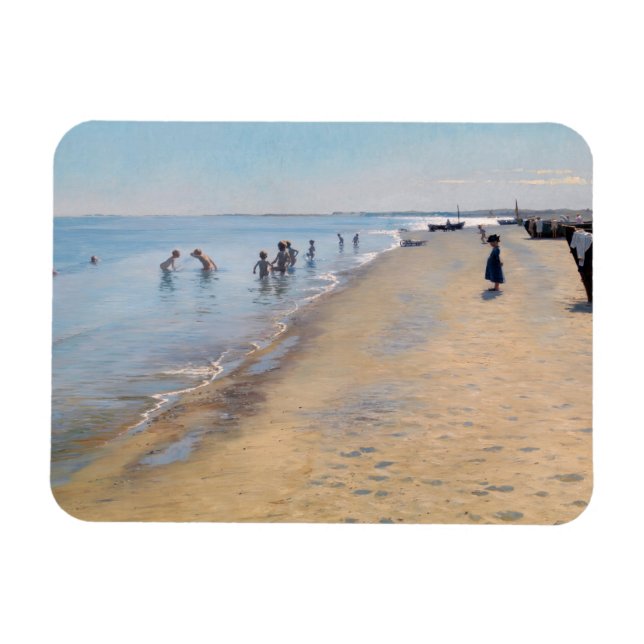 Peder Severin Kroyer - Sommardagen i Skagen-strand Magnet (Horisontell)