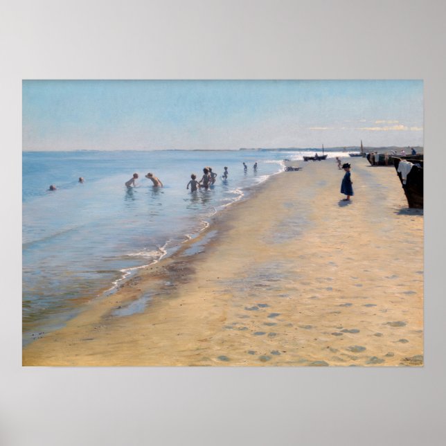 Peder Severin Kroyer - Summer Day at Skagen Beach Poster (Framsidan)