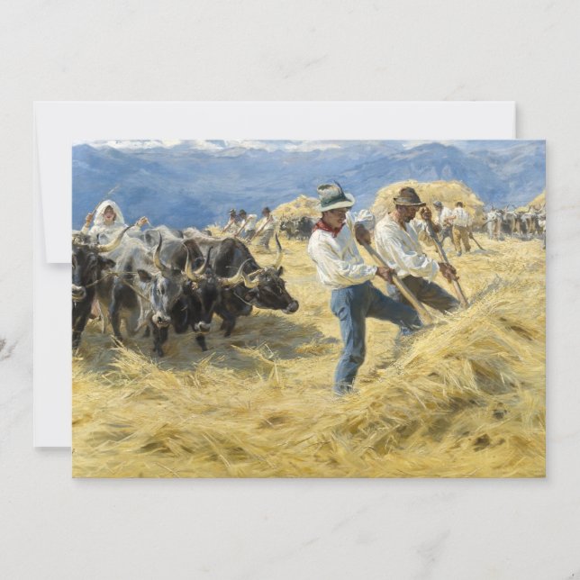 Peder Severin Kroyer - Threshing i Abruzzerna Inbjudningar (Framsida)