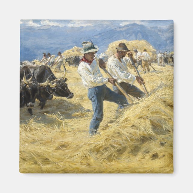 Peder Severin Kroyer - Threshing i Abruzzerna Magnet (Framsidan)