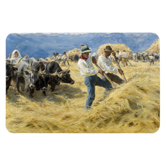 Peder Severin Kroyer - Threshing i Abruzzerna Magnet (Horisontell)
