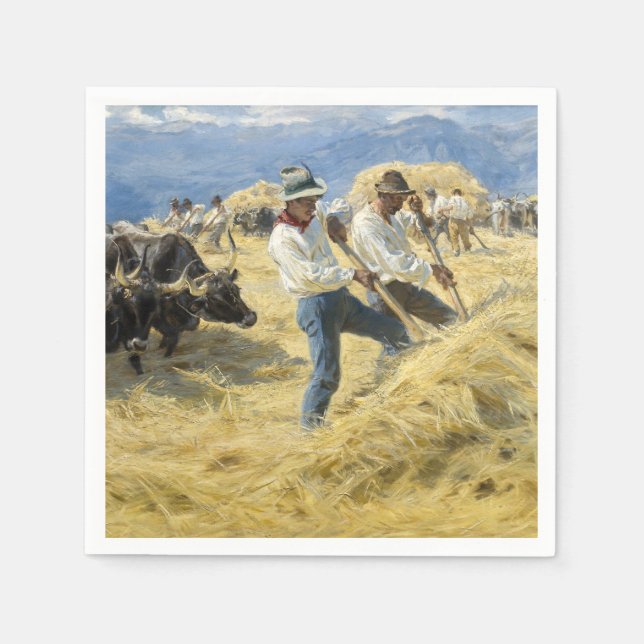 Peder Severin Kroyer - Threshing i Abruzzerna Pappersservett (Framsidan)