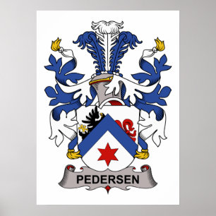 Pedersen familjvapensköld poster