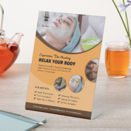 Pedestal-tecken för Spa Center Anpassningsbar