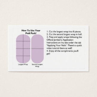 Pedi Pack-kort Visitkort