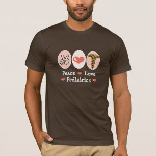 Pediatrian T för fredkärlekpediatrik skjorta T-shirt