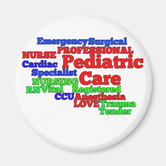 PEDIATRIC CARE NURSE ORD SCRAMBLE MAGNET (Framsidan)