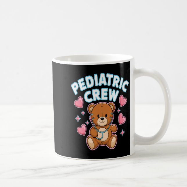 Pediatric Crew Nurse Bear Heart Stethoscope Peds  Kaffemugg (Höger)