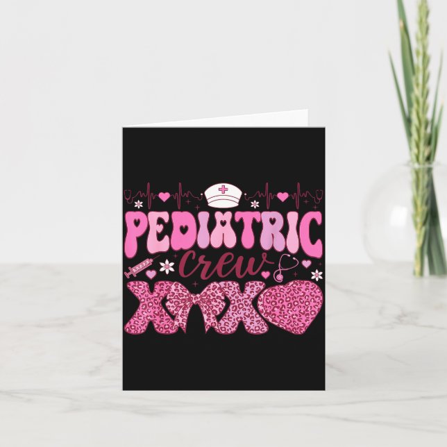 Pediatric Crew Xoxo Nurse Valentines Day Coquette  Kort (Framsida)