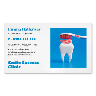 Pediatric Dentist | Dental Practice Business Card Magnetiska Visitkort