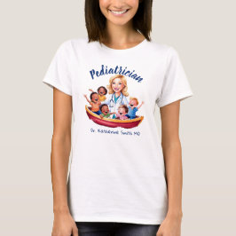 pediatric doctor antistress boat with children t shirt