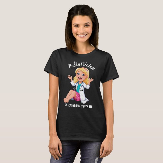 pediatric doctor antistress children t shirt (Hel framsida)