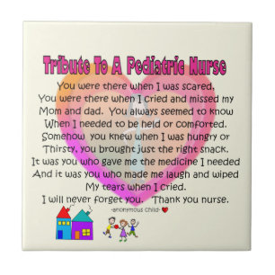 Pediatric Nurse Appreciation Kakelplatta