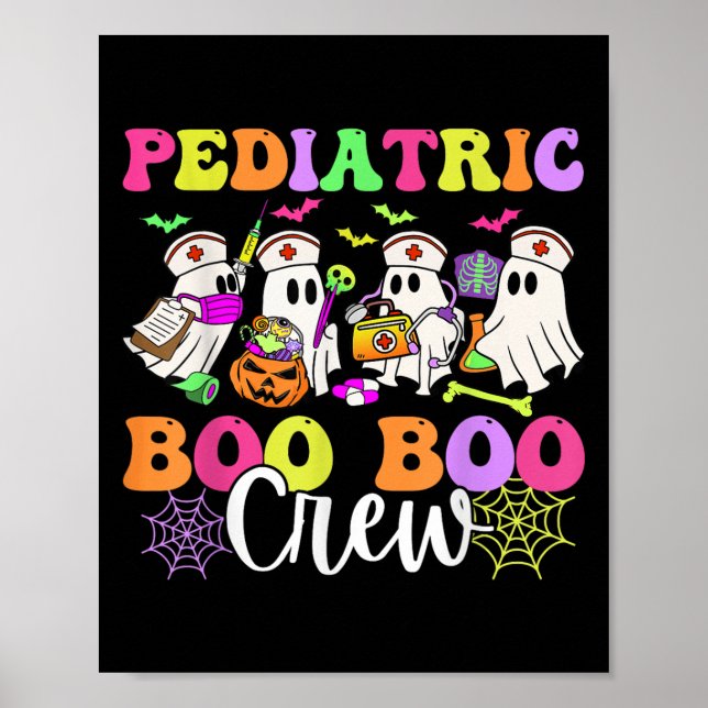 Pediatric Nurse Boo-boo Crew Ghost Nurse Halloween Poster (Framsidan)