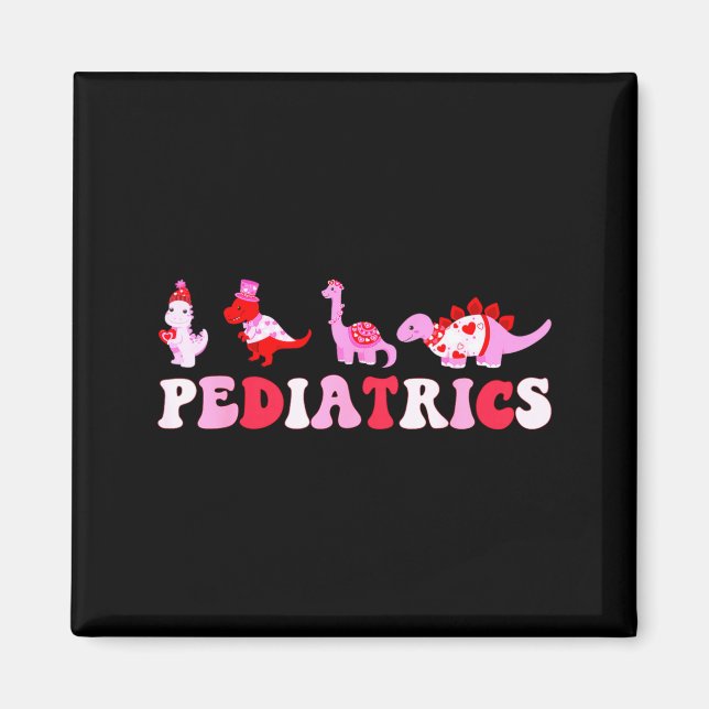 Pediatric Nurse Peds Nursing Cute Dinosaurs Valent Magnet (Framsidan)