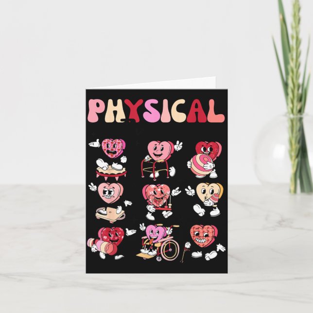 Pediatric Physical Therapy Pt Pta Happy Valentine' Kort (Framsida)