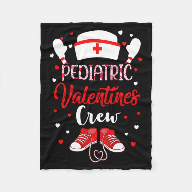 Pediatric Valentines Day Nurse Crew Family Group N Fleecefilt (Framsidan)