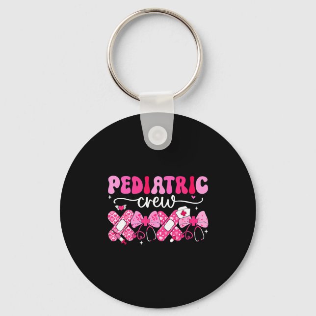 Pediatric Valentines Nurse Crew Peds Nurse Valenti Nyckelring (Framsida)
