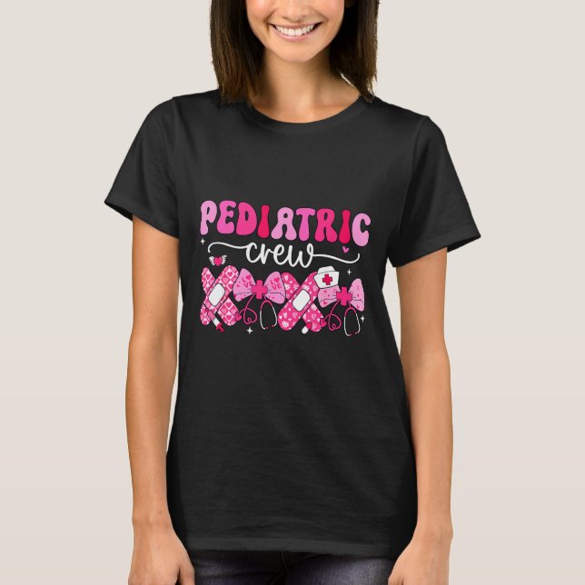 Pediatric Valentines Nurse Crew Peds Nurse Valenti T Shirt (Framsida)