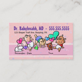 Pediatrician.Baby Doctor.Clinic.Appointment Tidsbeställning Kort