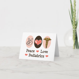 Pediatrics Pediatrician Blank Note Card för Peace Kort