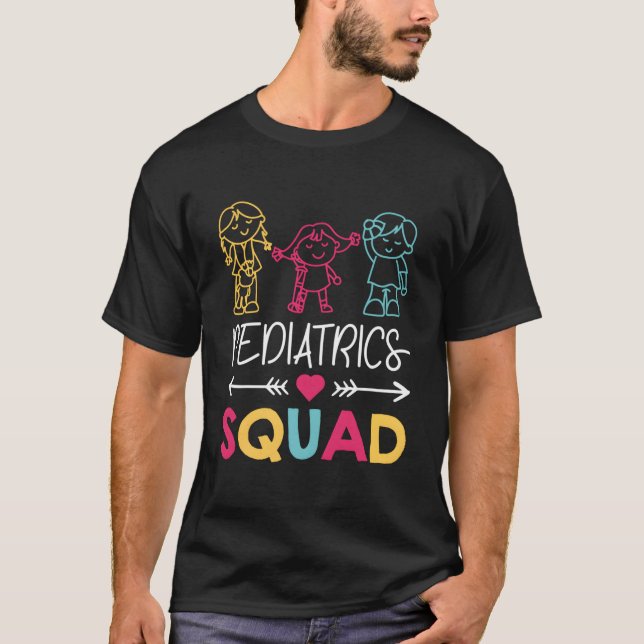 Pediatrics Squad Nurse T Shirt (Framsida)