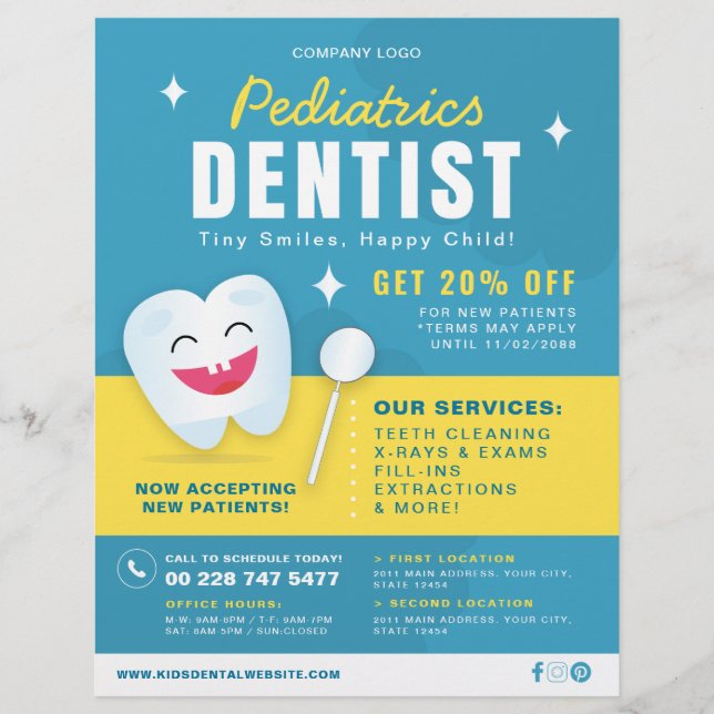 Pediatrik Dental Care Advertisation Flyer (Framsidan)
