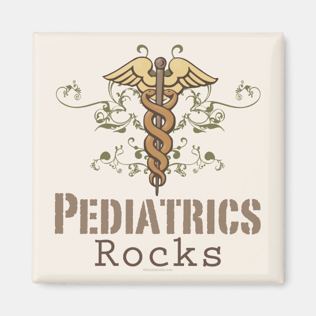 Pediatrik Sten Pediatrician Caduceus Magnet (Framsidan)