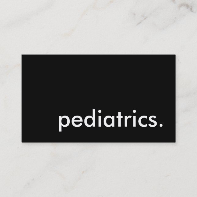 pediatrik. visitkort (Framsida)