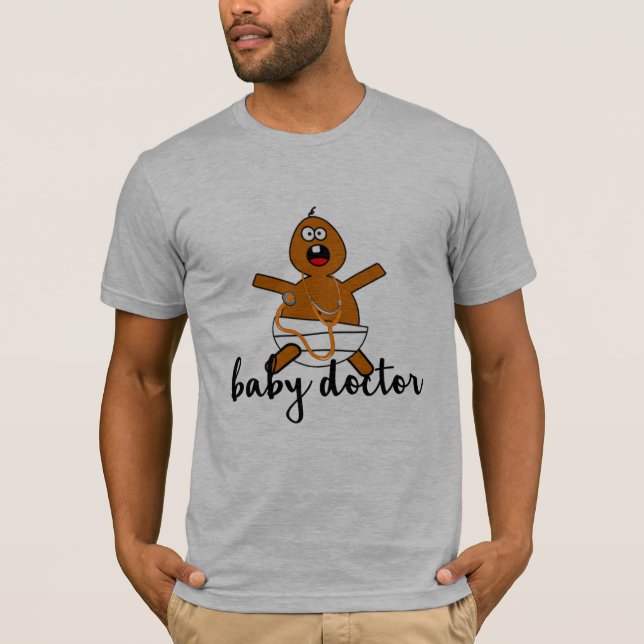 pediatriker coola humor rolig hälsovård baby dokto t shirt (Framsida)