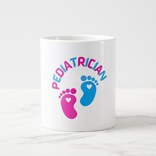 Pediatriker, pediatriker doktor, barn doktor, jumbo mugg (Framsidan)