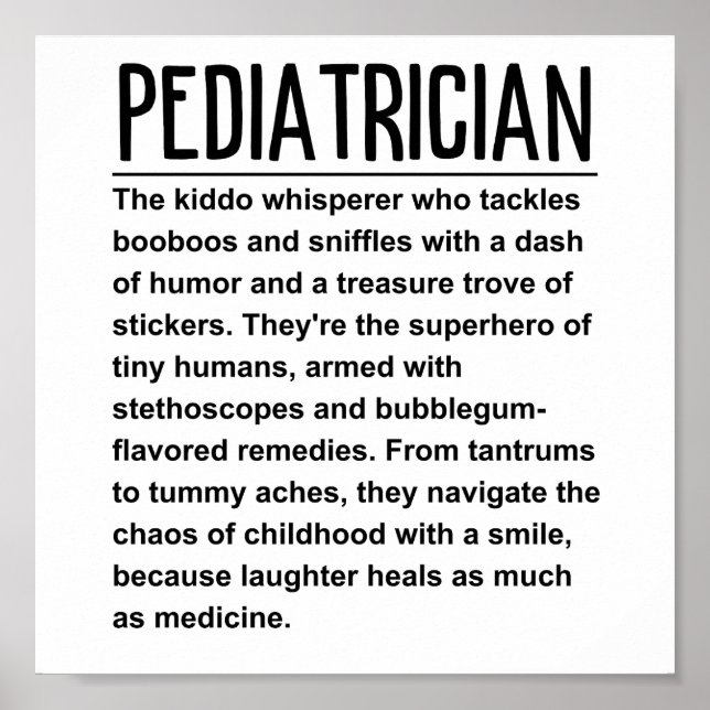 Pediatriker Poster (Framsidan)