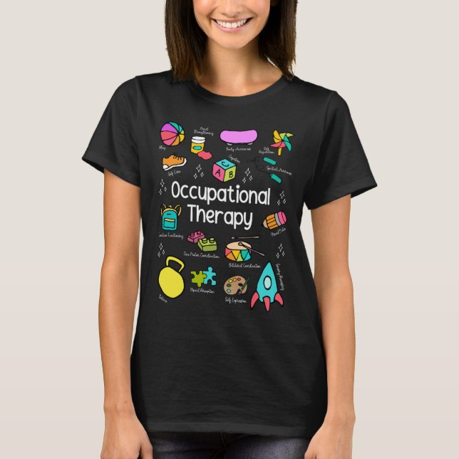Pediatrisk arbetsterapi Vivid Design T Shirt (Framsida)