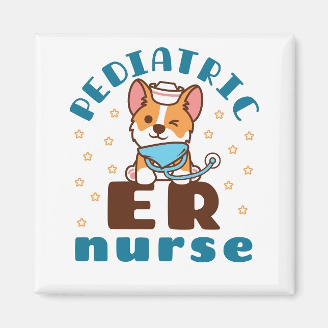 Pediatrisk ER Nurse Magnet (Framsidan)
