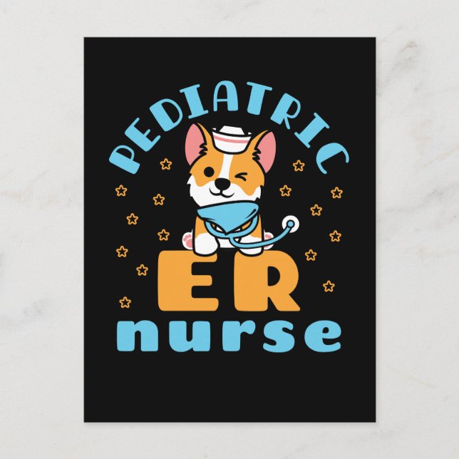 Pediatrisk ER Nurse Peds Nursing Vykort (Framsida)