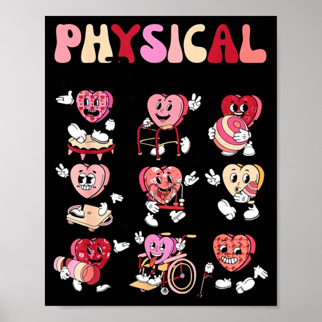 Pediatrisk Fysioterapi Pt Pta Glad Alla Hjärtans D Poster (Framsidan)