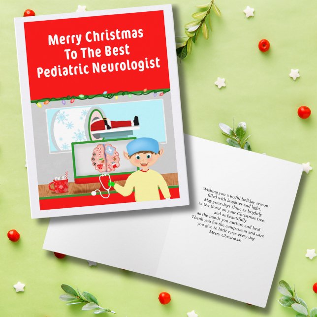Pediatrisk neurolog God jul Tomte i MR Kort (Skapare uppladdad)