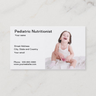Pediatrisk Nutricionist visitkort