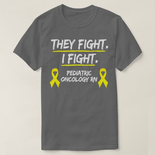 Pediatrisk onkologi Nurse RN Barncancer T Shirt (Design framsida)