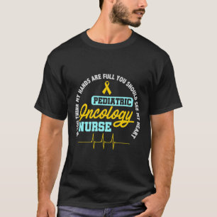 Pediatrisk onkologi Nurse Rn Ribbon Ekg Cancer Nur T Shirt