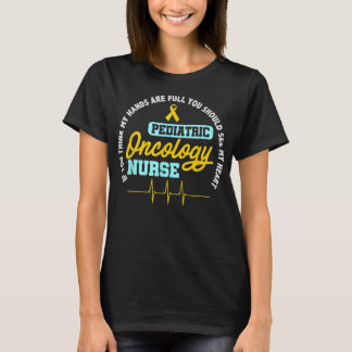 Pediatrisk onkologi Nurse RN Ribbon EKG Cancer Nur T Shirt