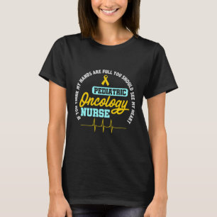 Pediatrisk onkologi Nurse Rn Ribbon Ekg Cancer Nur T Shirt