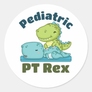 Pediatrisk PT Rex Physical Therapy Therapist Runt Klistermärke