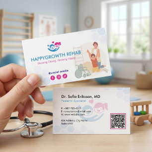 Pediatrisk Rehab-verksamhet Blue Medical Visitkort