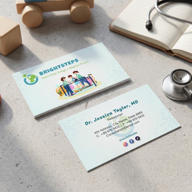 Pediatrisk rehabiliteringsverksamhet | Blue Medica Visitkort (Skapare uppladdad)