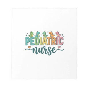 Pediatrisk sjuksköterska Dinosaurie Vintage stil s Anteckningsblock
