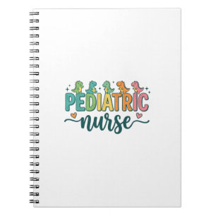 Pediatrisk sjuksköterska Dinosaurie Vintage T-Shir Anteckningsbok